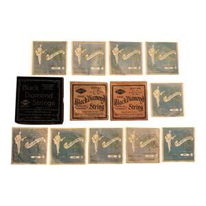 Mixed Lot of Black Diamond, Marathon Vintage Guitar Strings VTG 1930’s - 1950’s